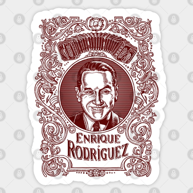 Enrique Rodríguez in Red Sticker by Lisa Haney